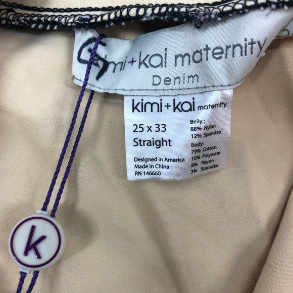 Kimi + Kai black denim straight leg jeans size 25 - Picture 5 of 5